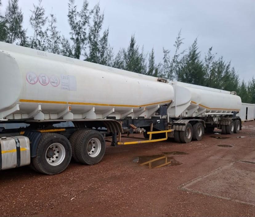 Fleet of tanker trucks